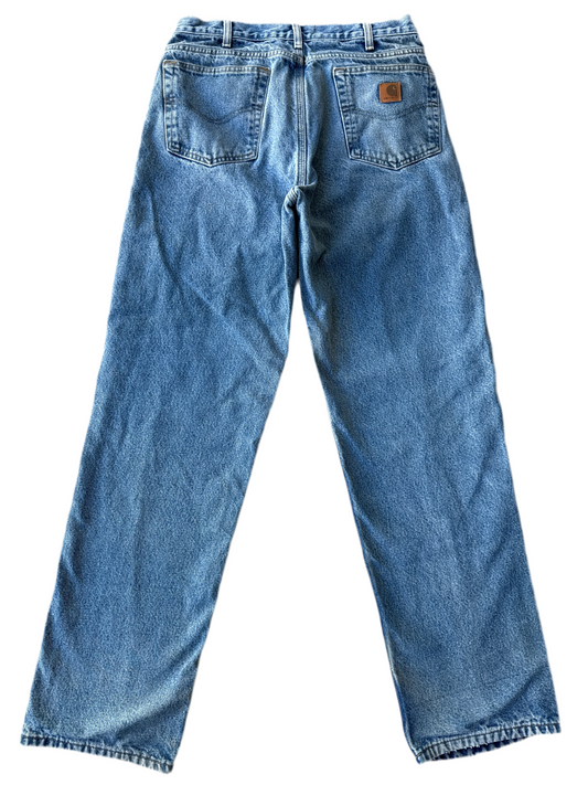 Carhartt Flannel Lined Jeans- 33x34