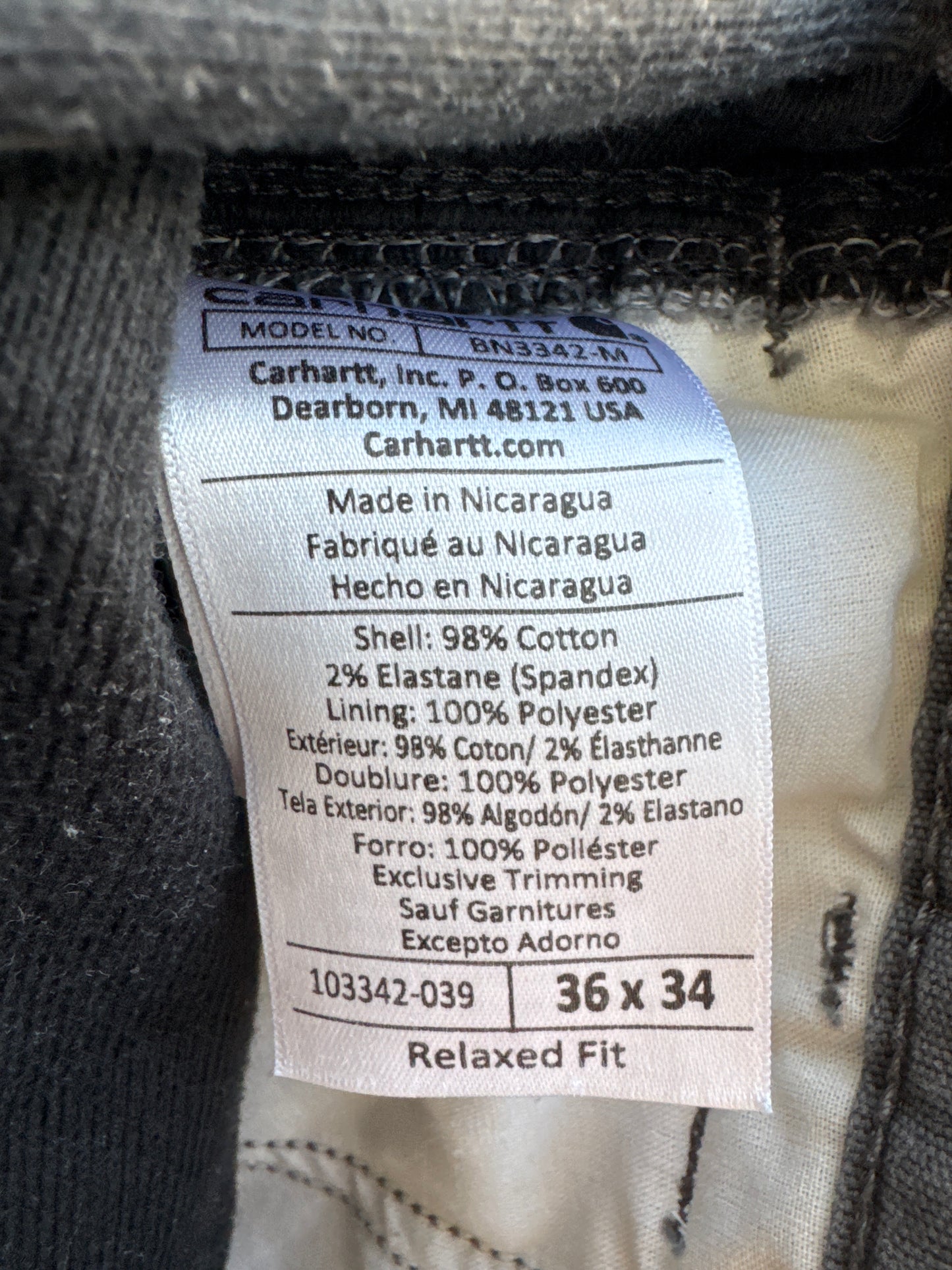 Carhartt Carpenter Pants- 36x34