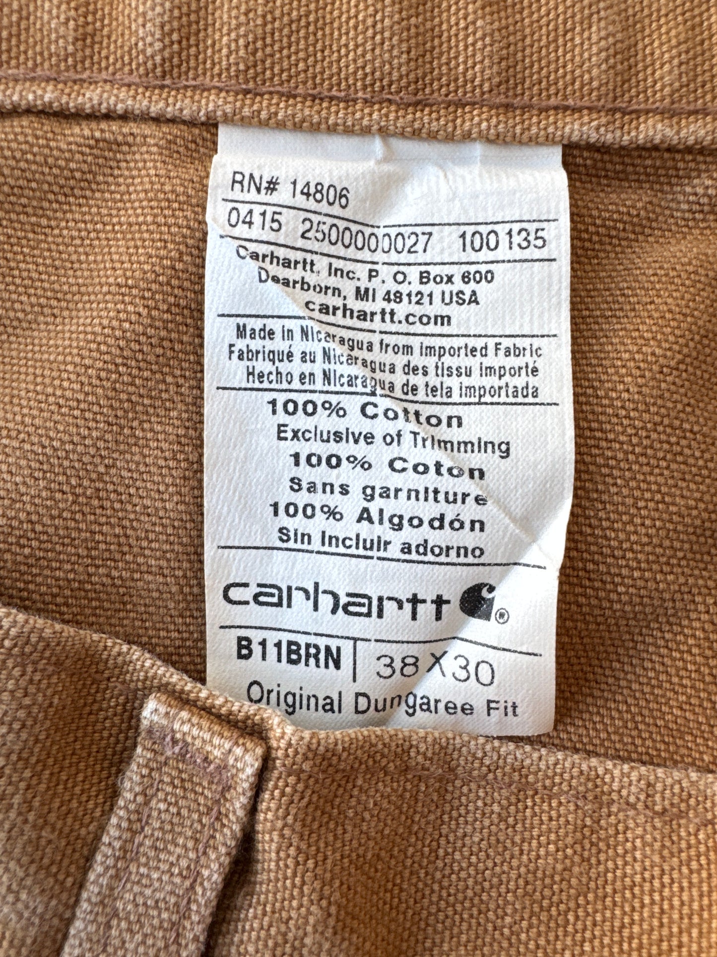Carhartt Carpenter Pants- 38x30
