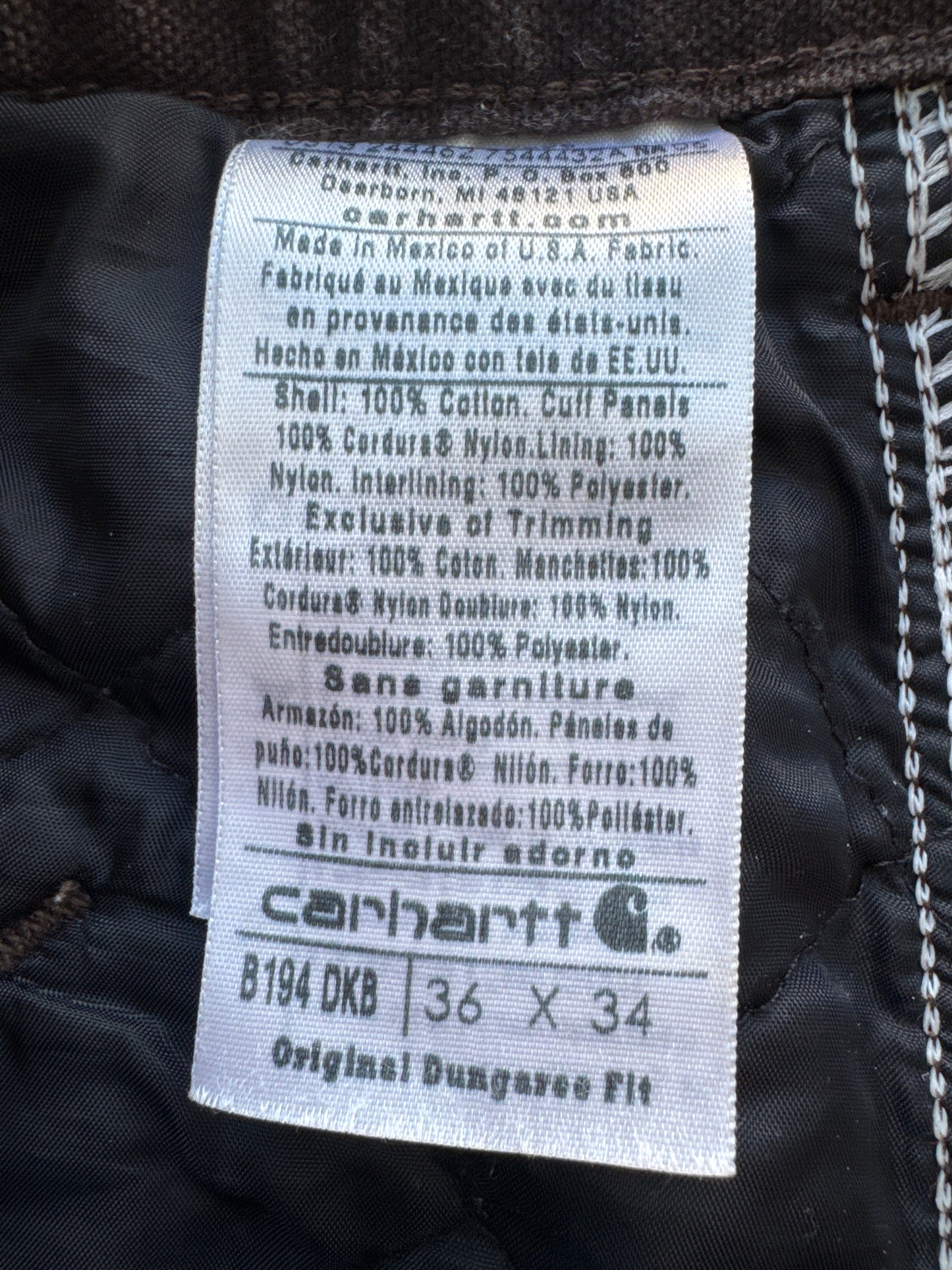 Carhartt Double Knee Pants- 36x34